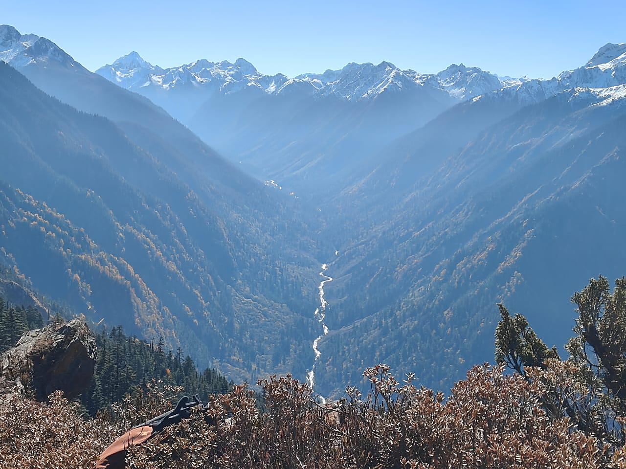 Kaho village and mountain slopes